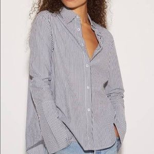 Misha Nonoo Husband Shirt with Gold Studs